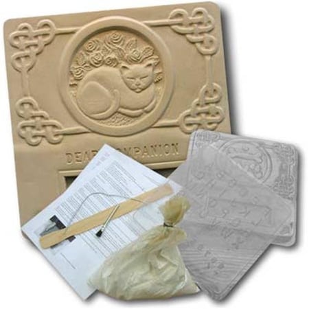 Garden Molds Garden Molds XPLE-CAT1213 Cat Memorial Plaque Kit- Pack of 2 XPL-CAT1213